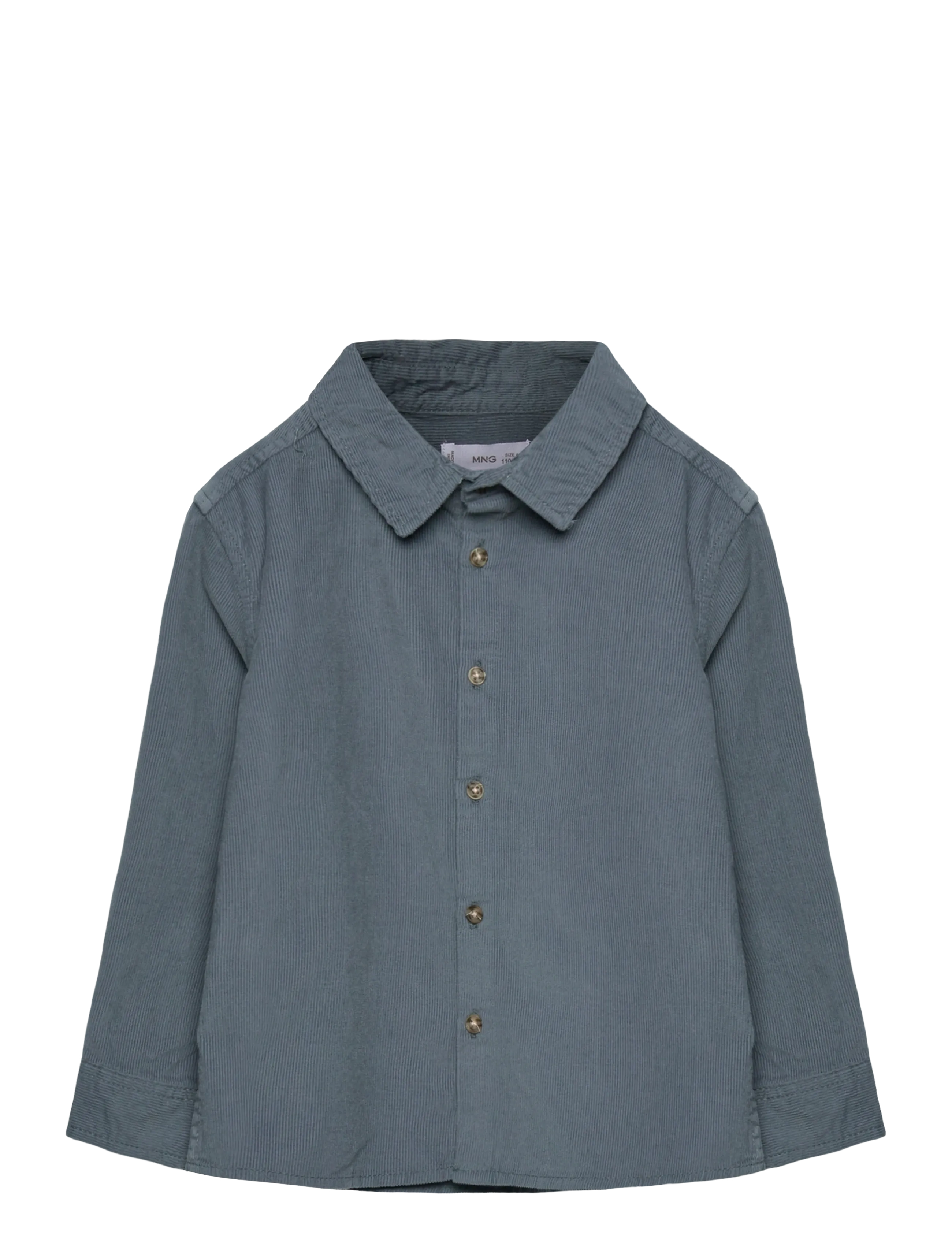 Mango Corduroy cotton shirt - Tøj - TURQUOISE - AQUA / blue