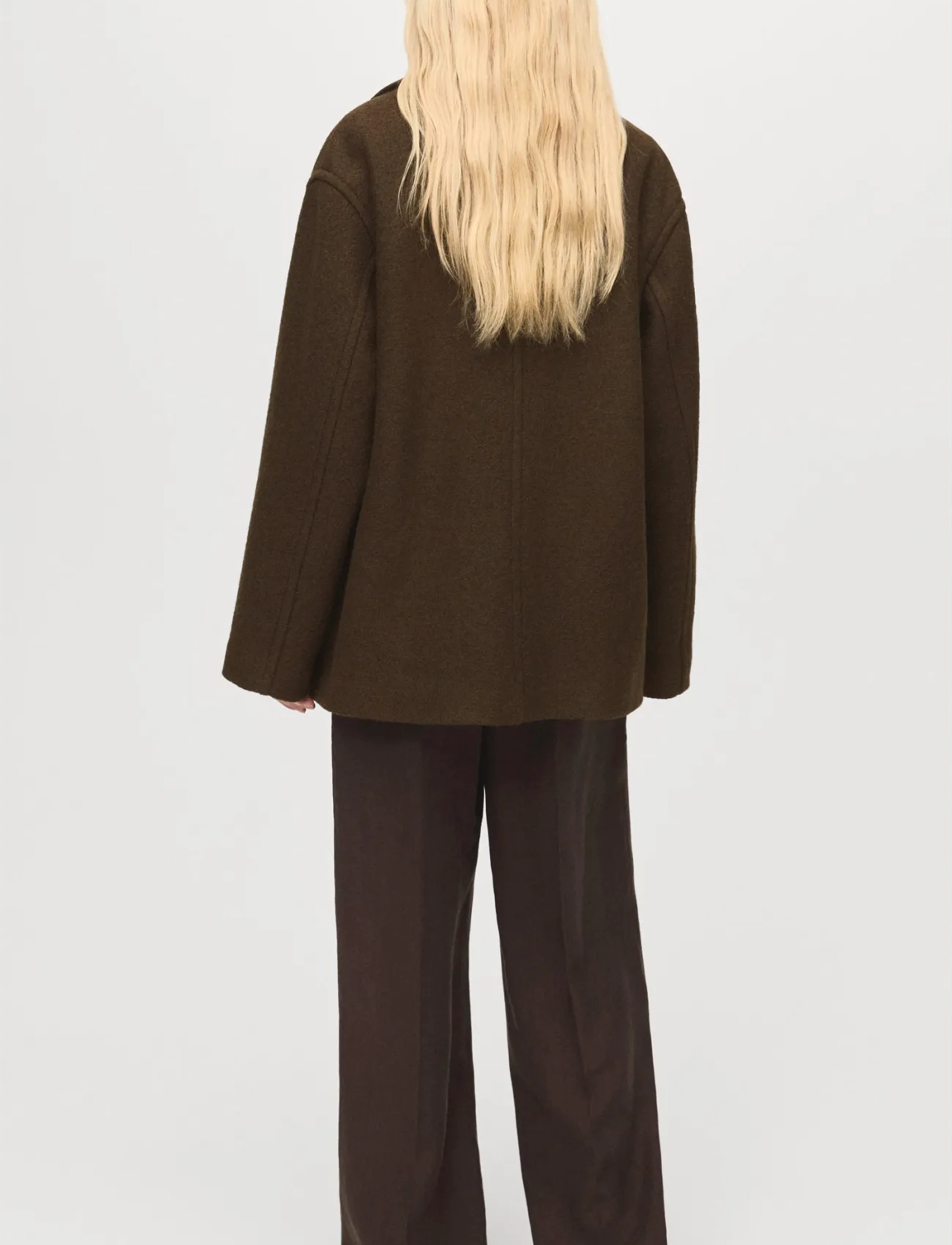 Mango - Oversized wool coat with maxi lapels - ulkovaatteet - beige - khaki - 2