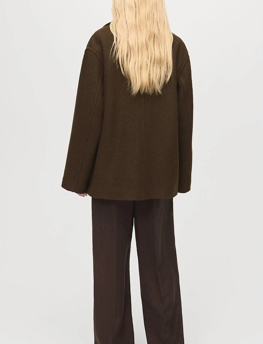 Mango - Oversized wool coat with maxi lapels - vinterjakker - beige - khaki - 2
