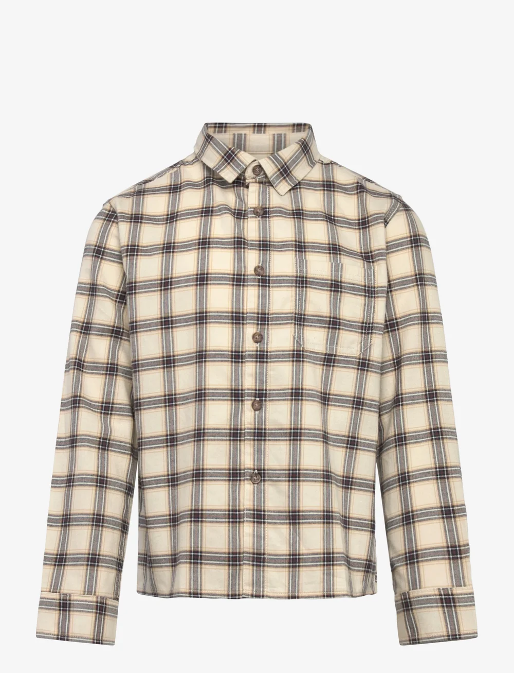 Mango - Check shirt - langärmlige hemden - light beige - 0