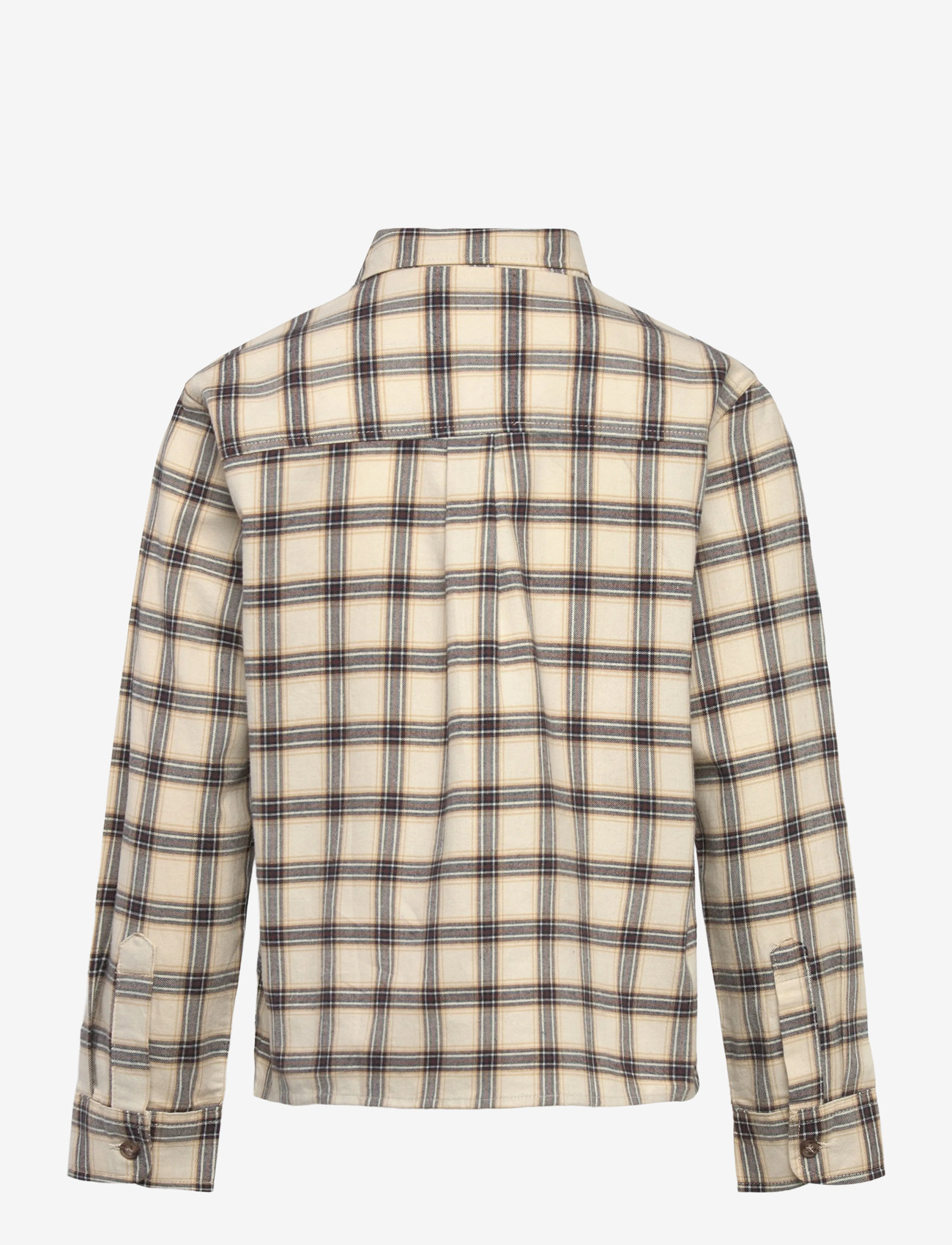 Mango - Check shirt - långärmade skjortor - light beige - 1