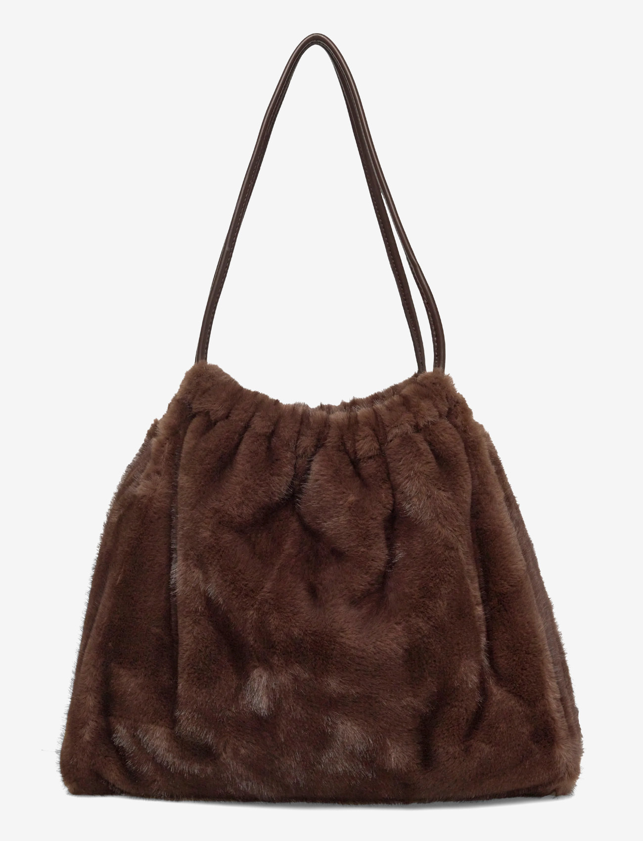 Mango - Faux-fur shoulder bag - dark brown - 2