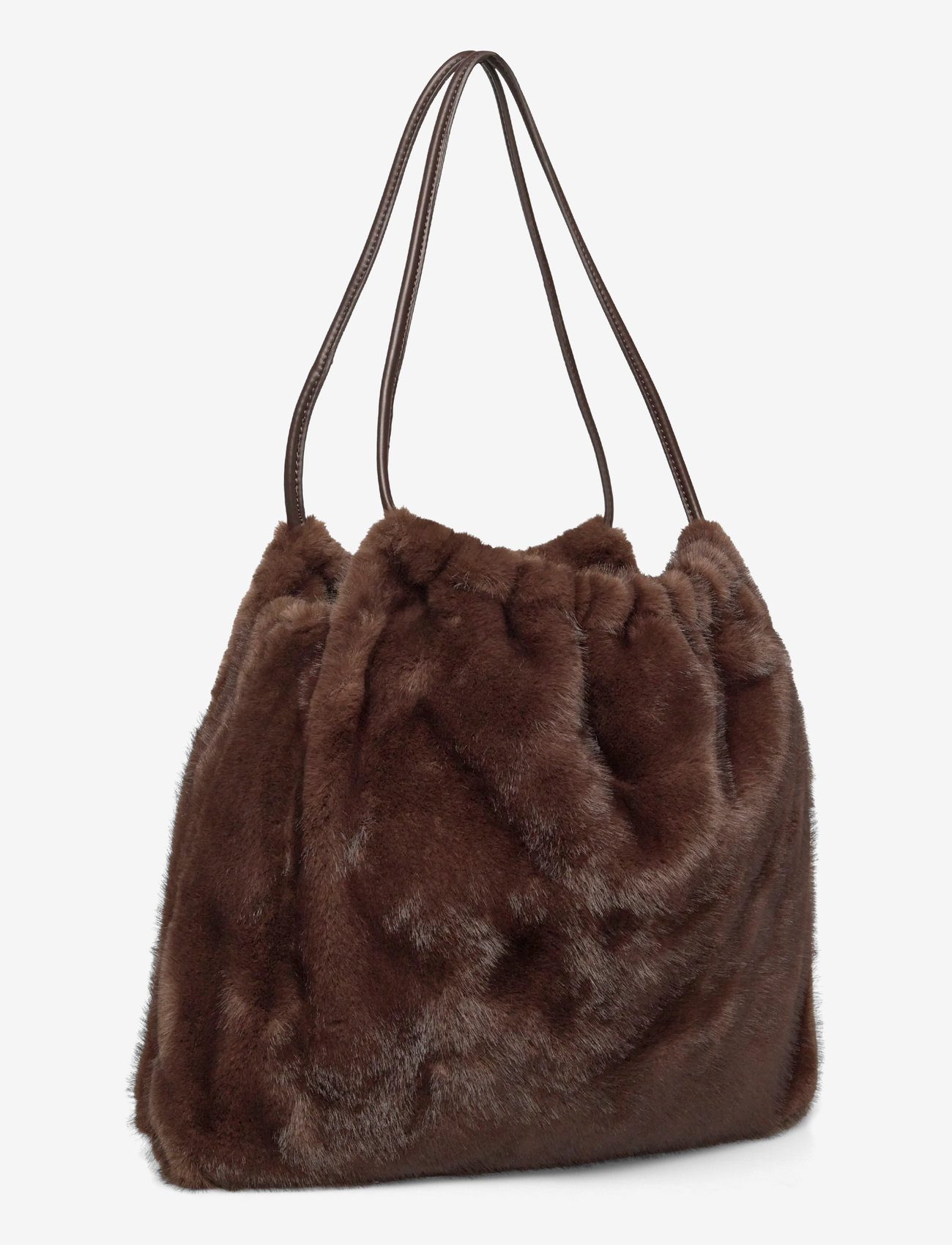 Mango - Faux-fur shoulder bag - dark brown - 3