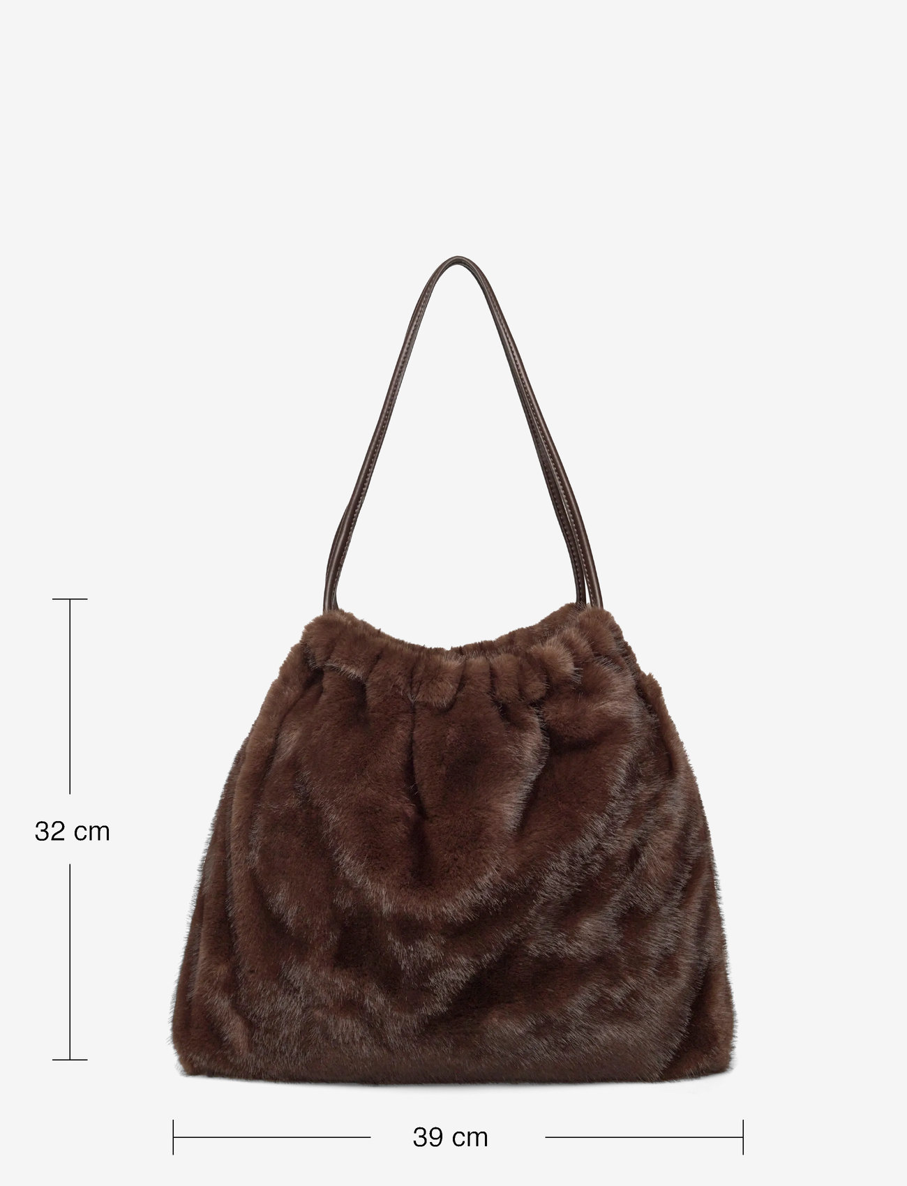 Mango - Faux-fur shoulder bag - dark brown - 4