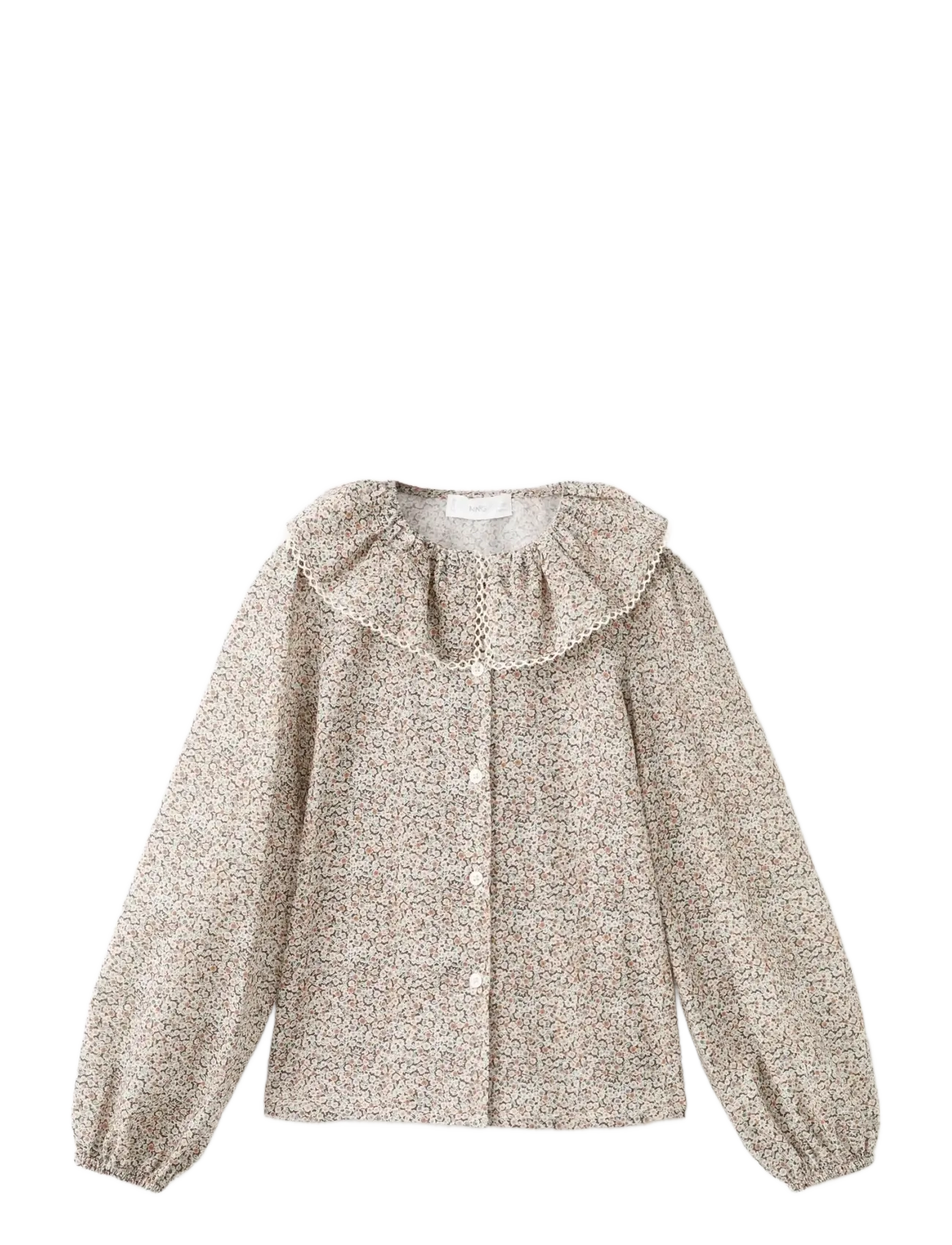 Mango Floral cotton blouse - Inspiration - GREEN / multi