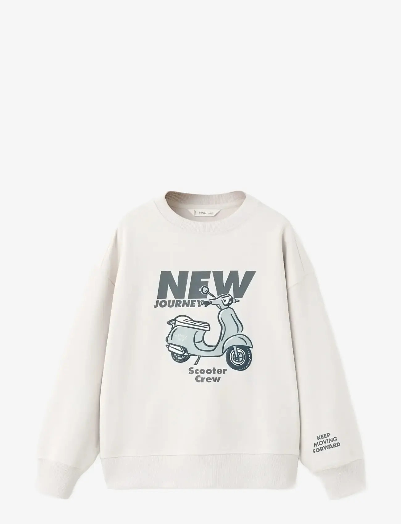 Mango - Printed cotton sweatshirt - sweatshirts - natural white - 1