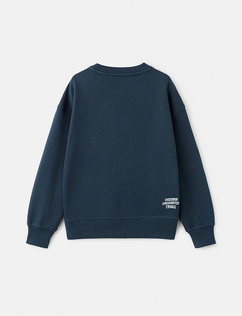 Mango - Printed cotton sweatshirt - sweatshirts - navy - 2