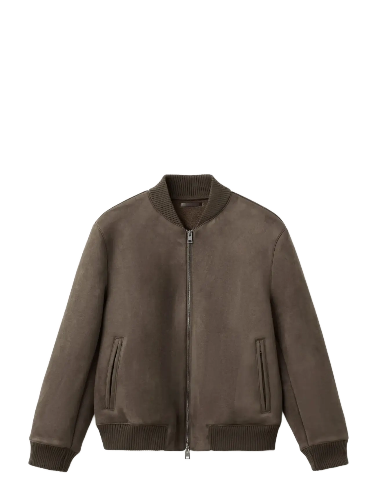 MANGO Wildleder-Effect Bomber Jacke Braun - S - Herren