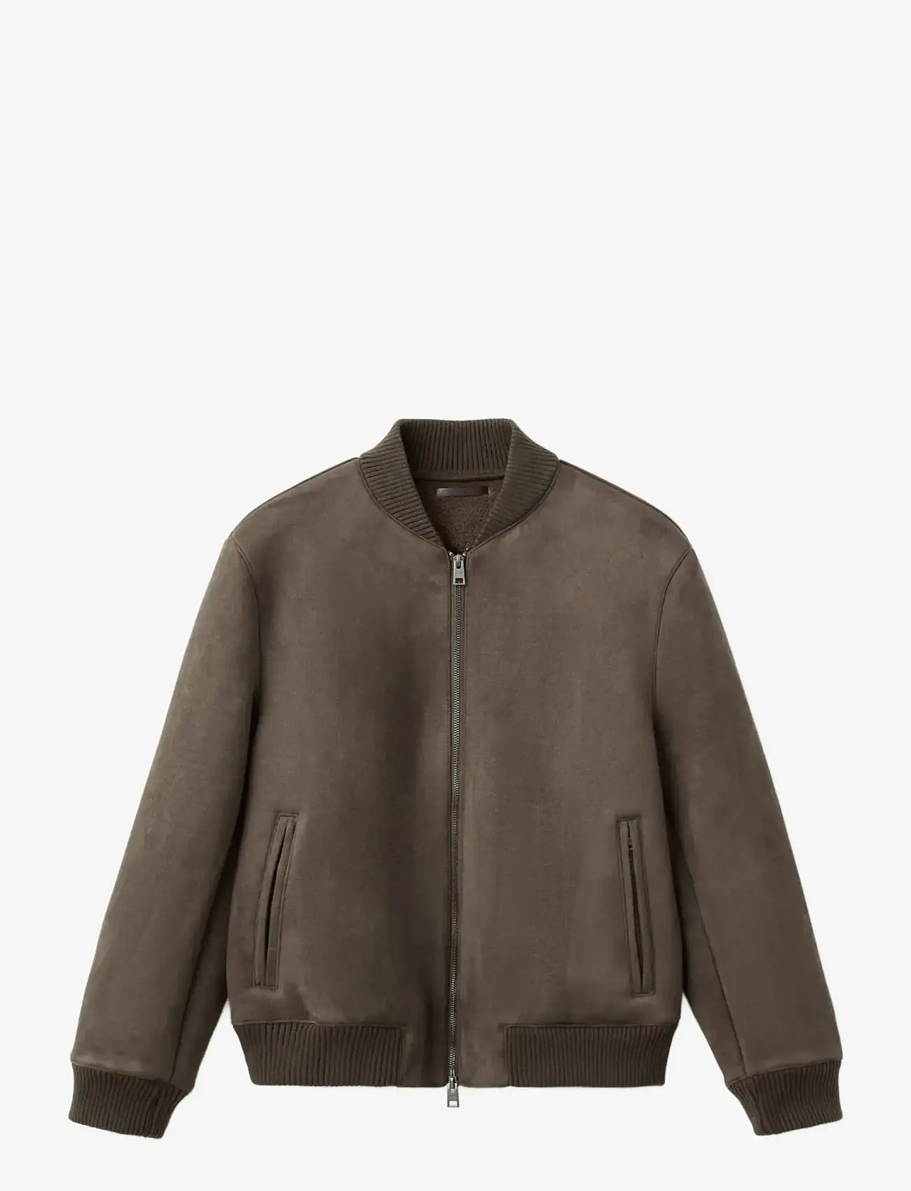 Mango - Suede-effect bomber jacket - höstjackor - brown - 1