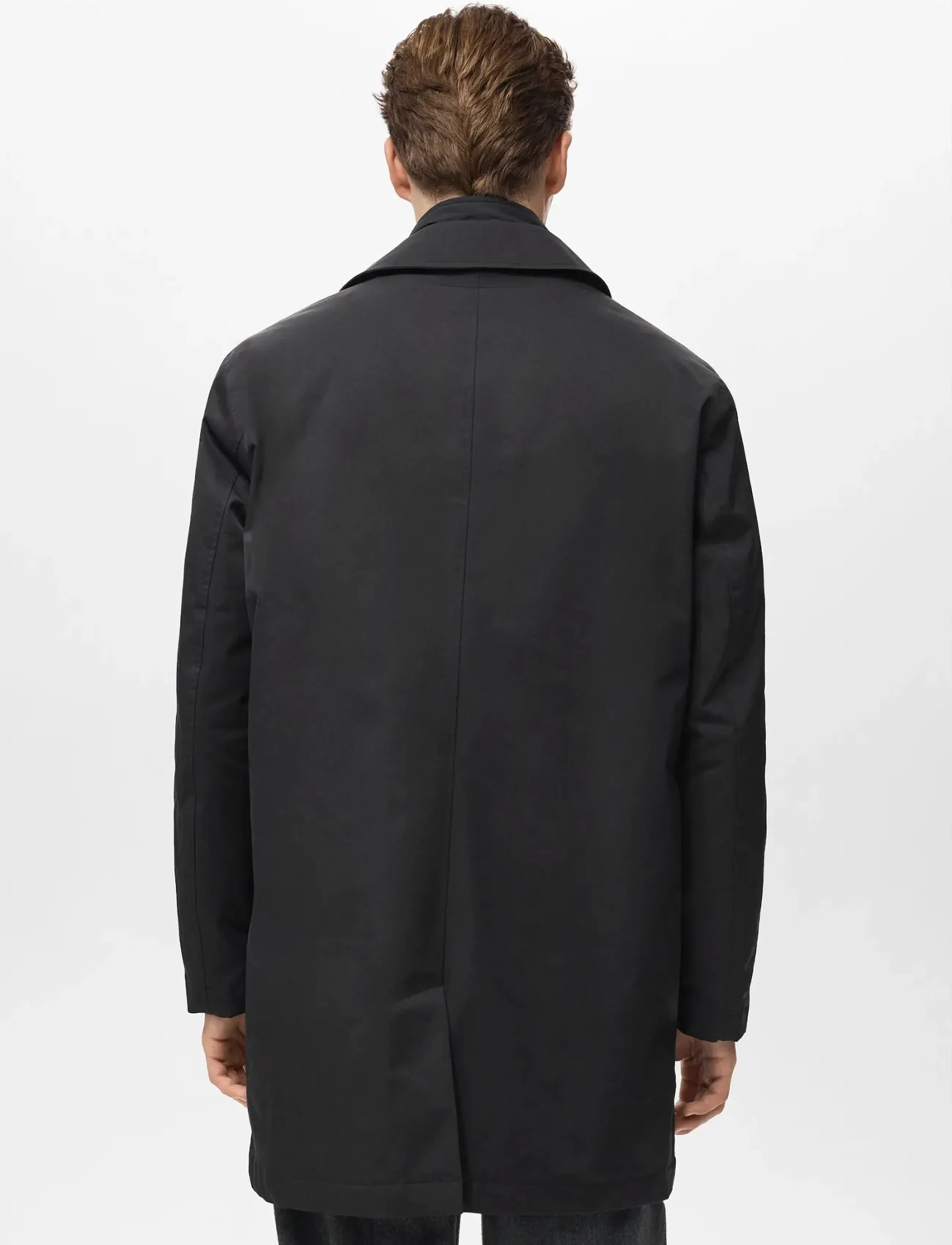 Mango - Quilted water-repellent trench coat - black - 2