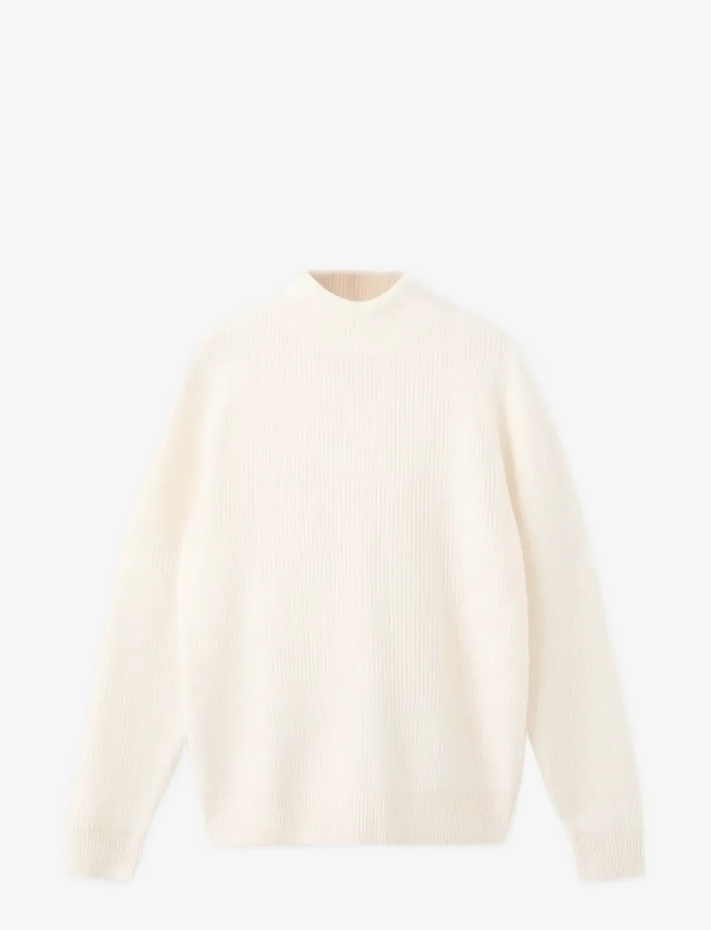 Mango - 100% wool turtleneck sweater - rullekraver - light beige - 1