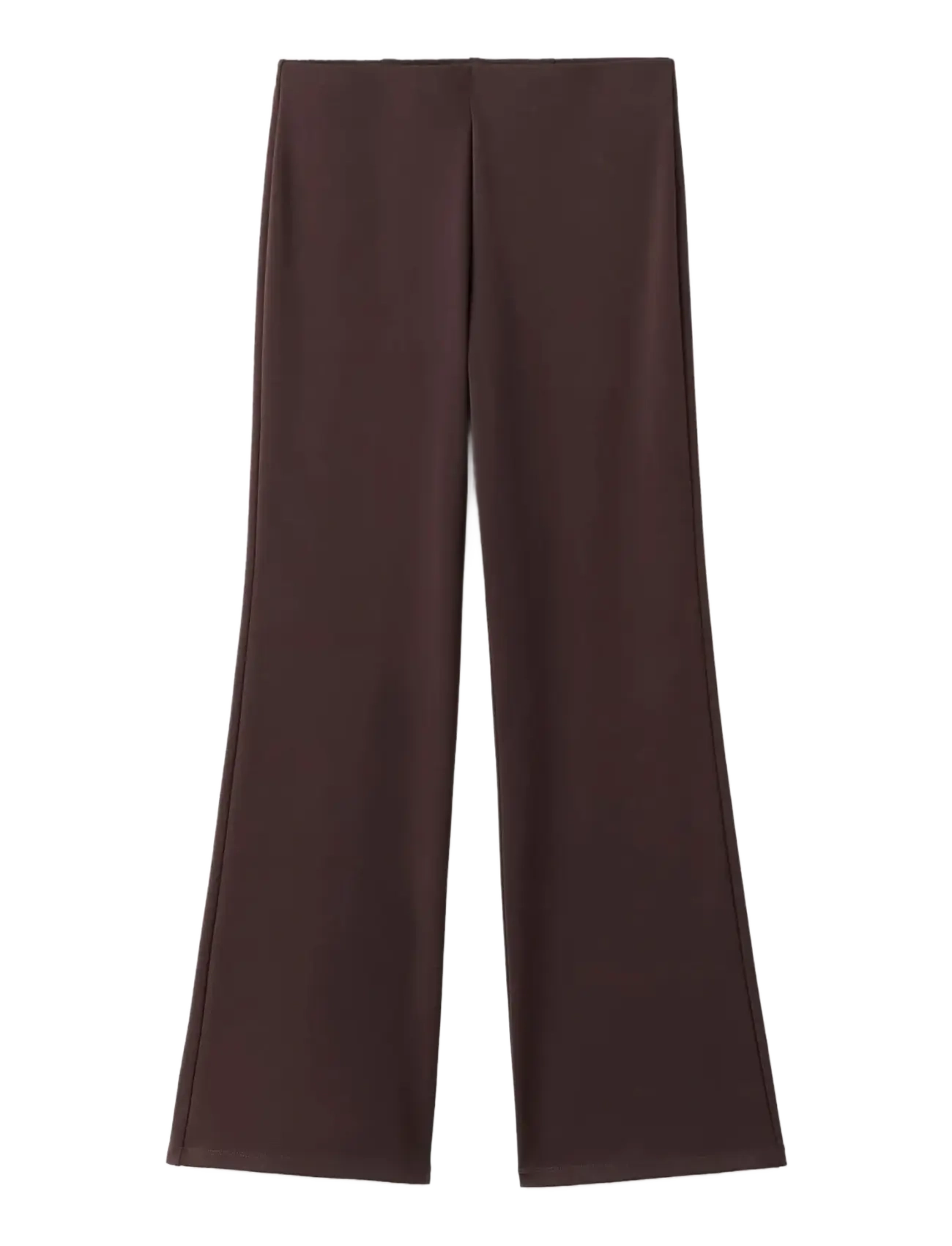 Mango Fine-knit trousers with elastic waist - Tøj - BROWN / brown
