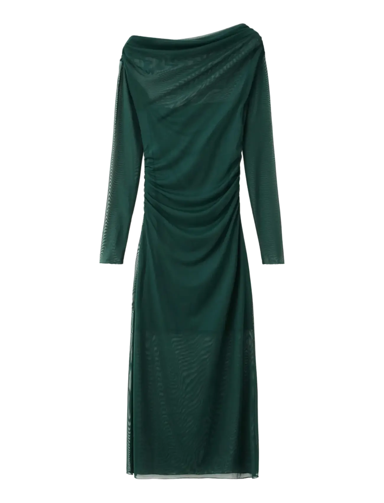 Mango Semi-transparent asymmetrical dress - Mango - GREEN / green