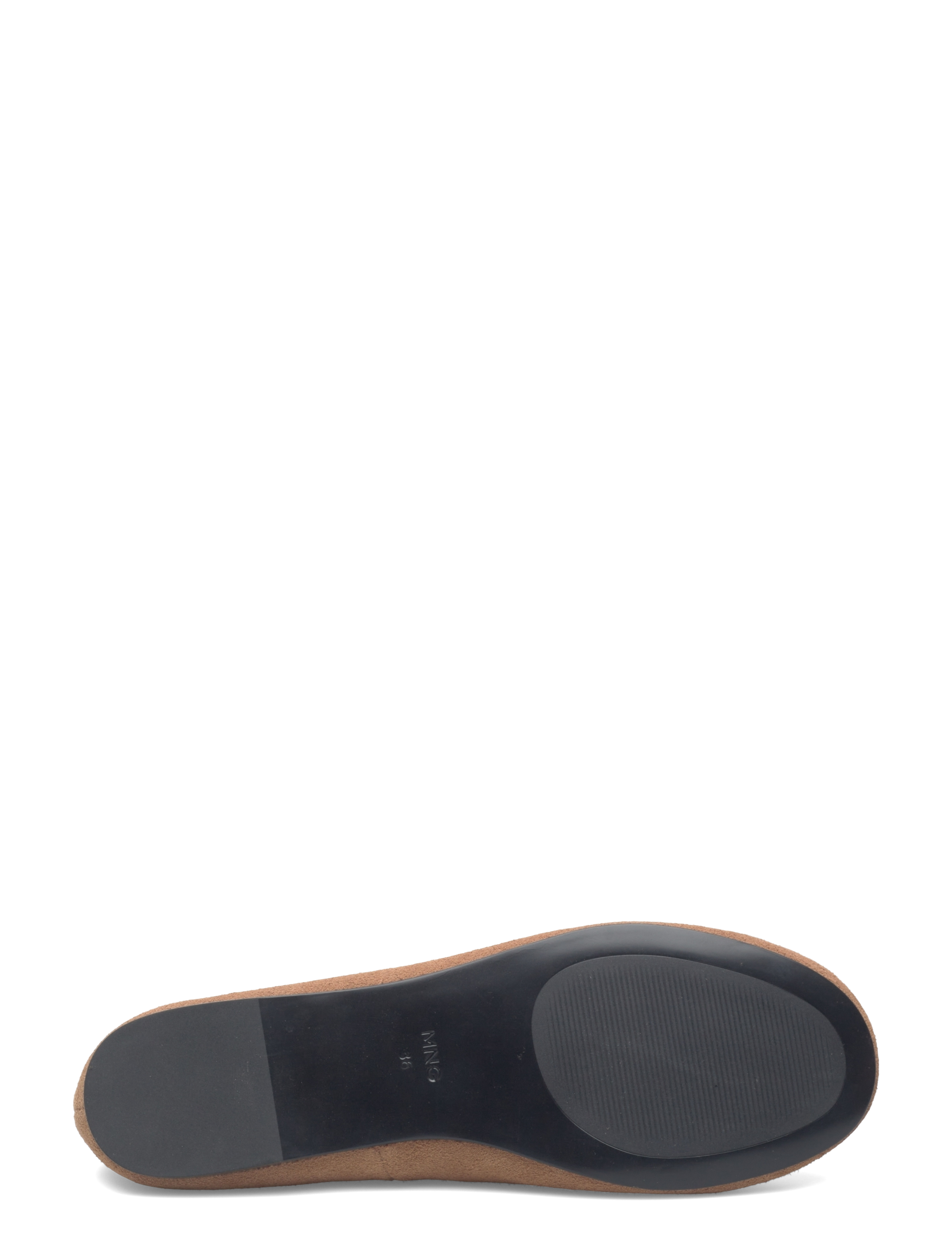 Mango - Suede ballet flats with crossed straps - kvinder - lt pastel brown - 4