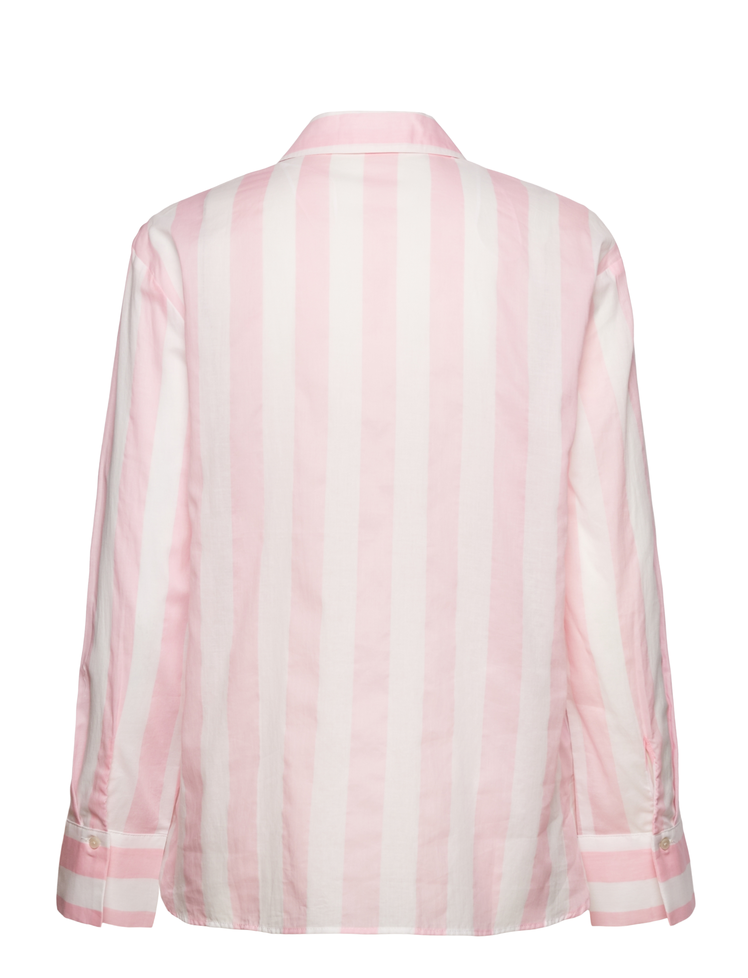 Mango - Striped cotton shirt - lt-pastel pink - 2
