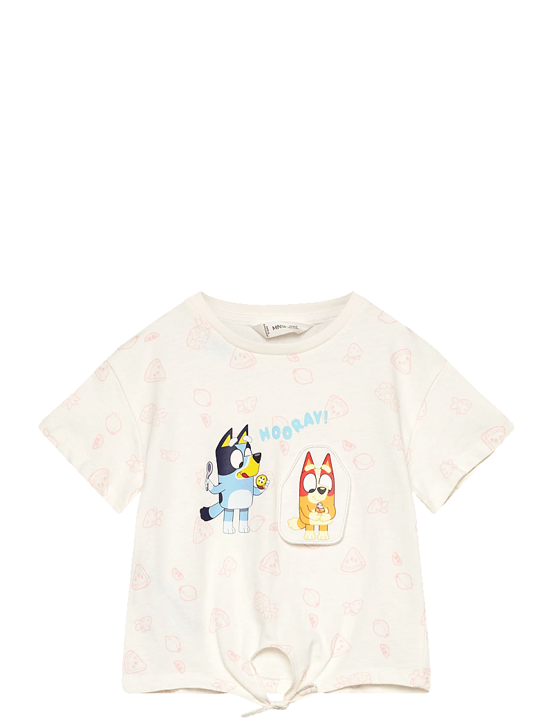 Mango - Bluey printed t-shirt - kortärmade t-shirts - natural white - 0