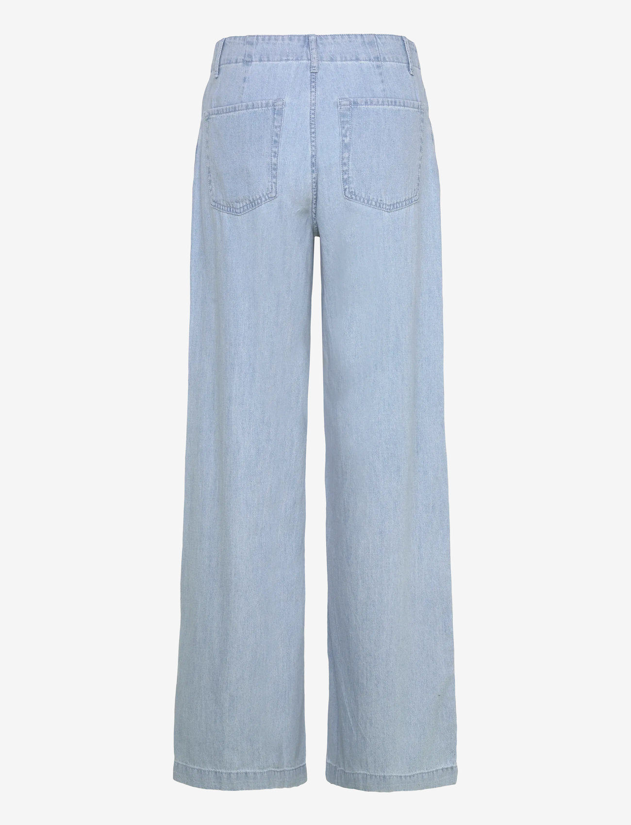 Mango - Mid-rise wide leg denim trousers - laveste priser - open blue - 1