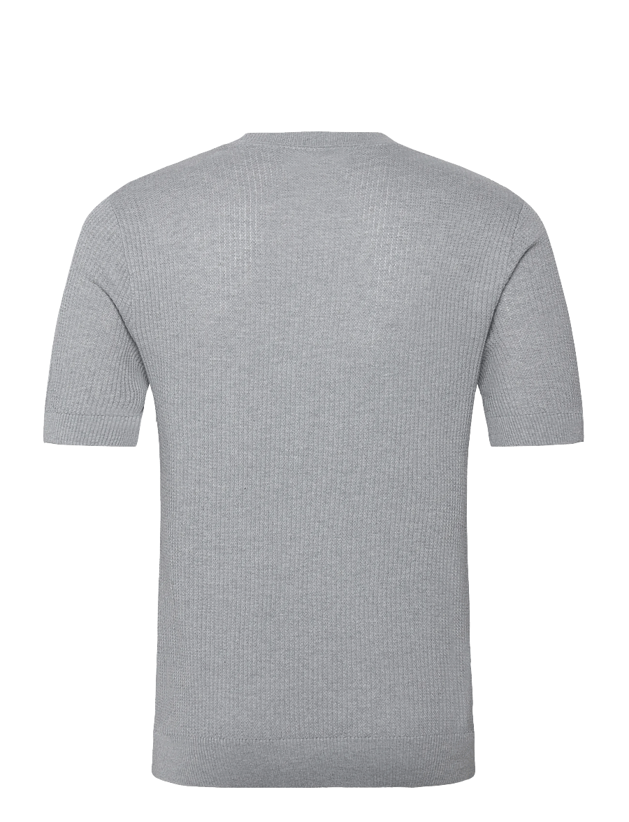 Mango - Ribbed knit t-shirt - lt-pastel blue - 2