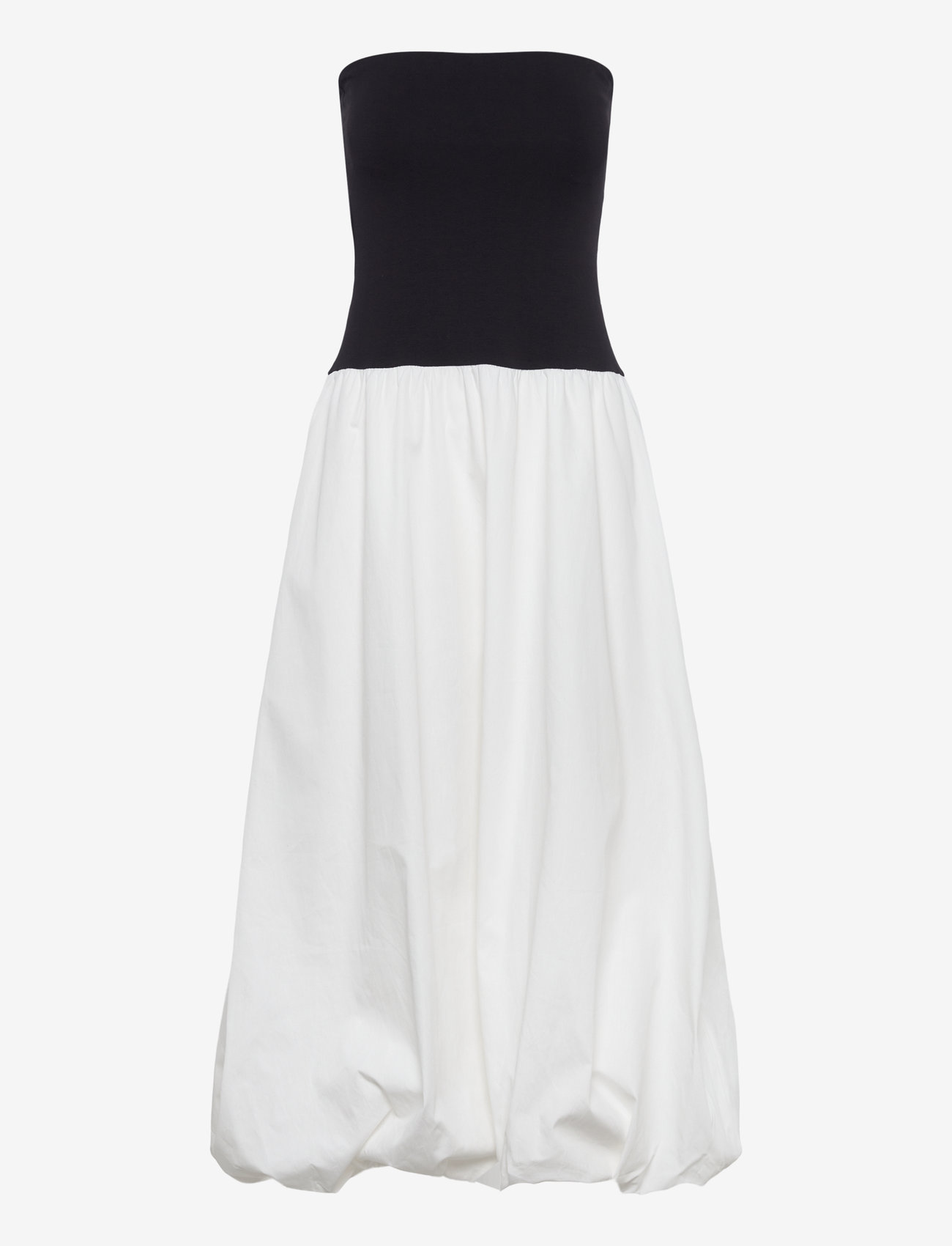 Mango - Combined knitted balloon dress - lägsta priserna - black - 0