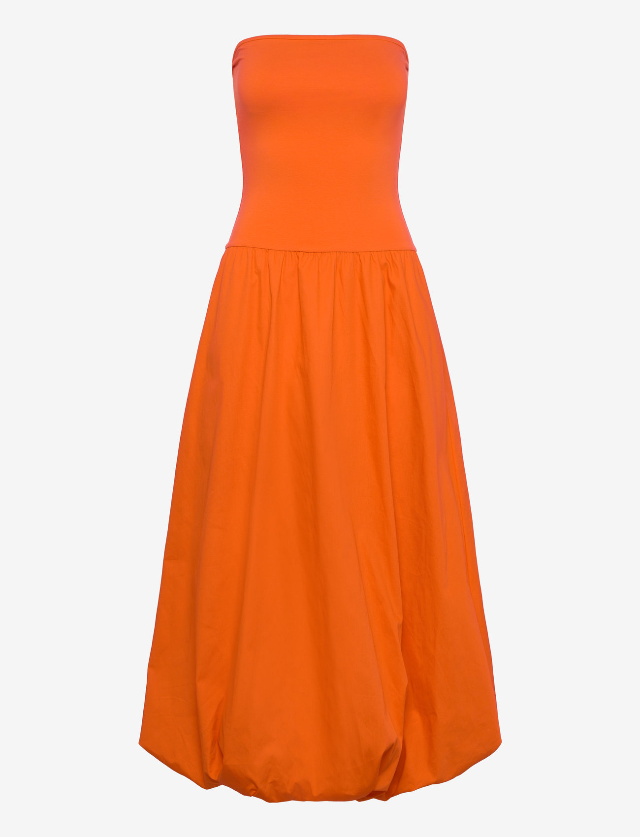 Mango - Combined knitted balloon dress - orange - 1