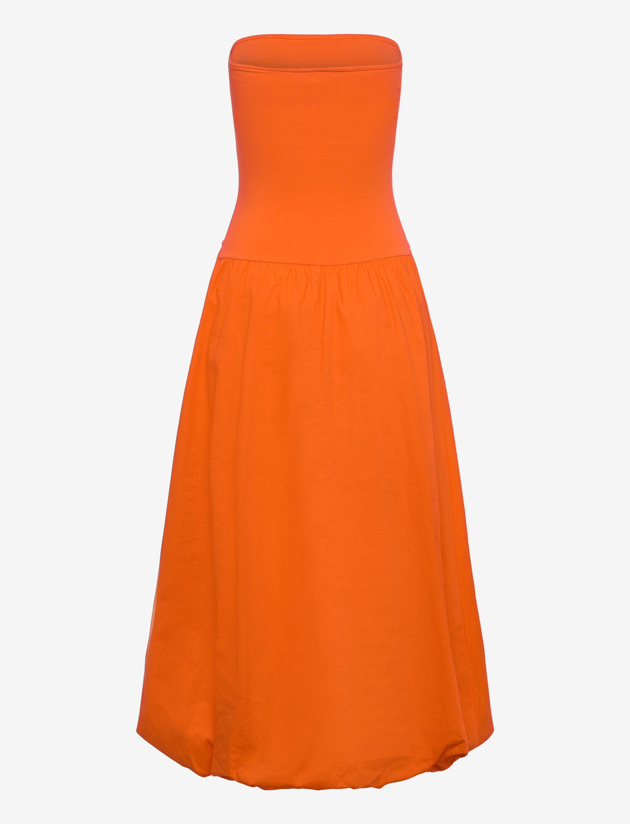 Mango - Combined knitted balloon dress - orange - 2