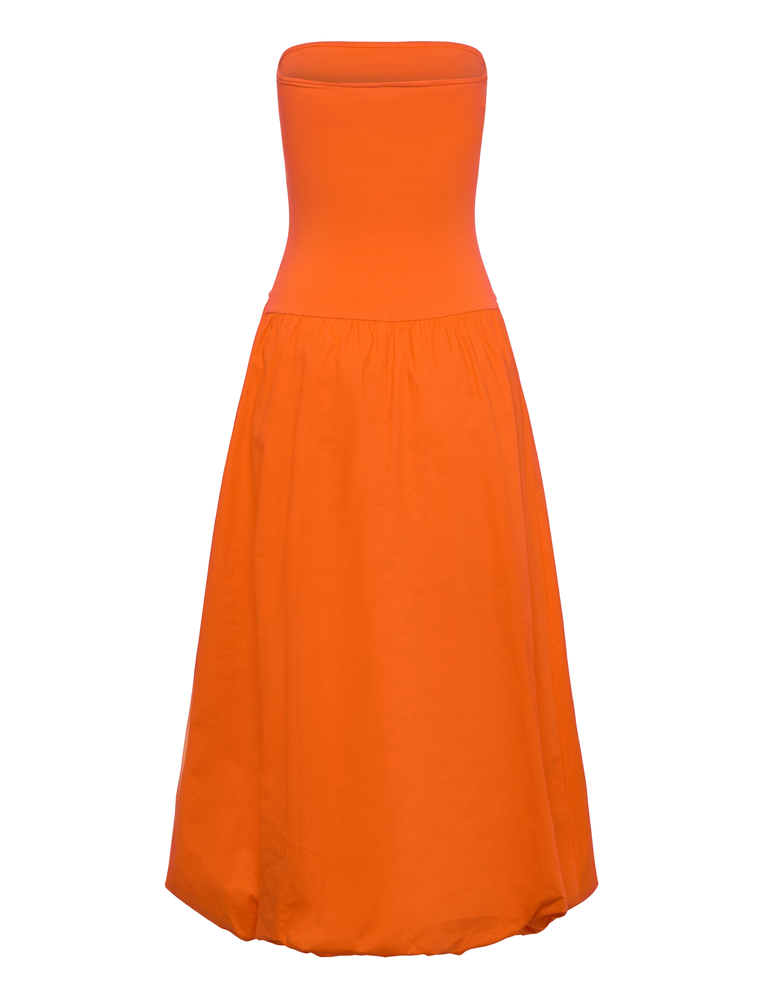 Mango - Combined knitted balloon dress - orange - 2