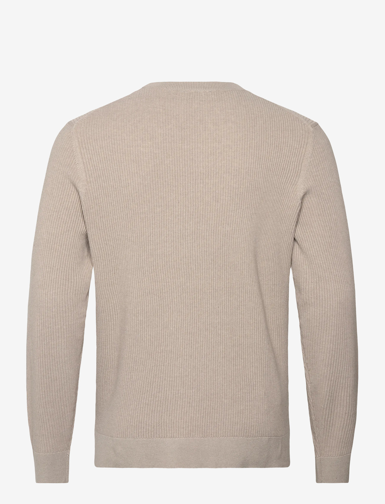 Mango - Fine rib-knit cotton sweater - light beige - 2