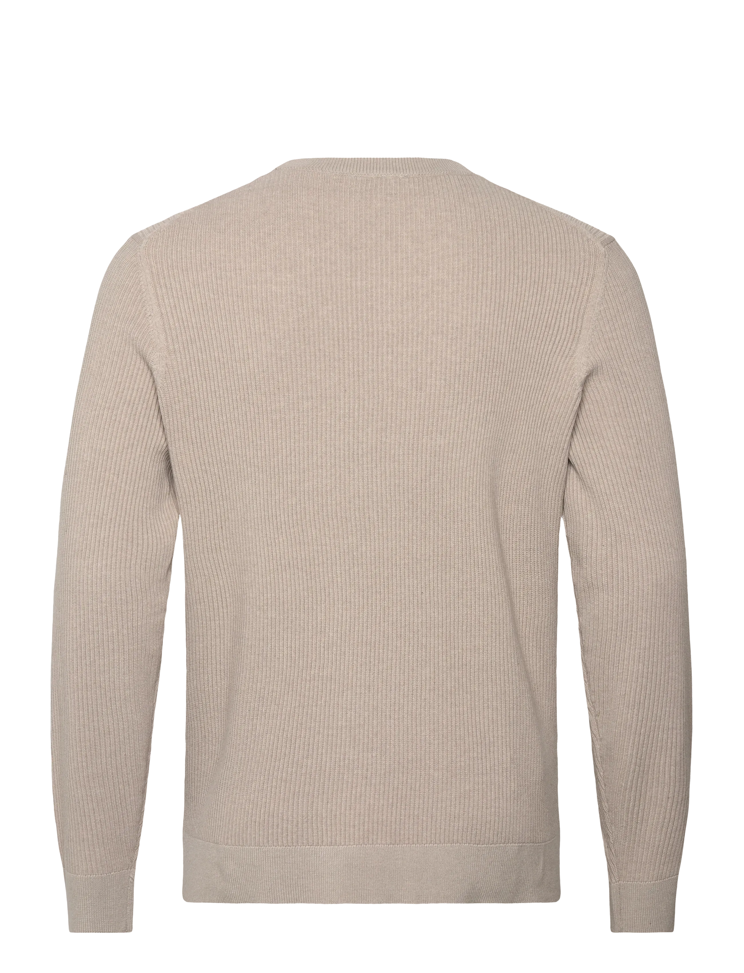 Mango - Fine rib-knit cotton sweater - light beige - 2