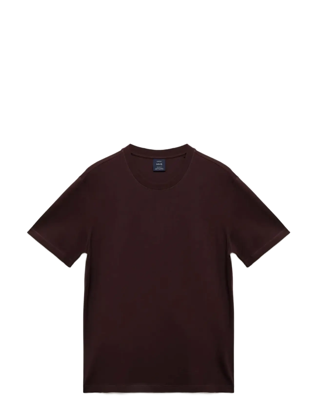 Mango Medium weight regular fit T-shirt - T-shirts - DARK RED / burgundy