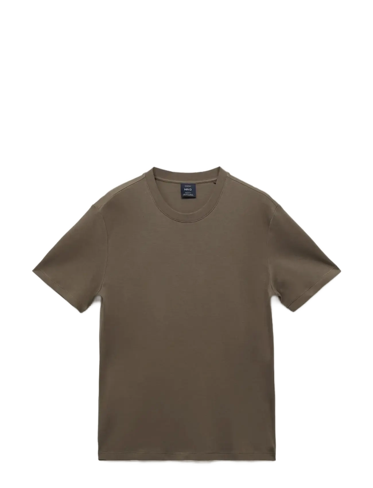 Mango Medium weight regular fit T-shirt - T-shirts - MEDIUM BROWN / brown