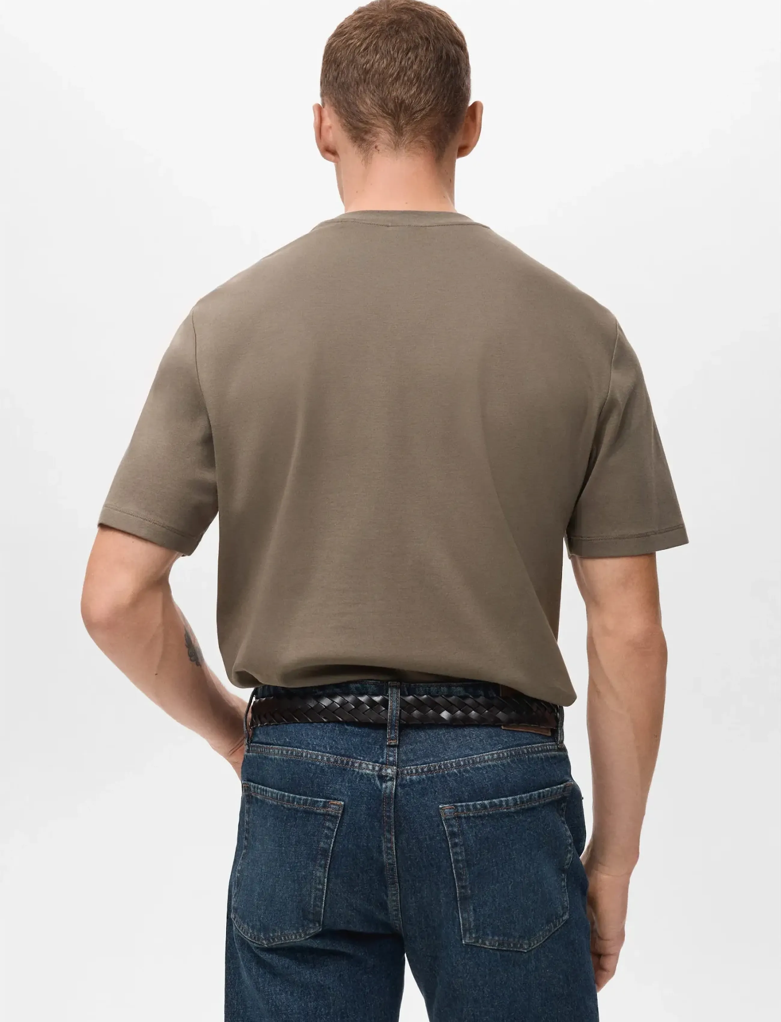 Mango - Medium weight regular fit T-shirt - lyhythihaiset - medium brown - 3