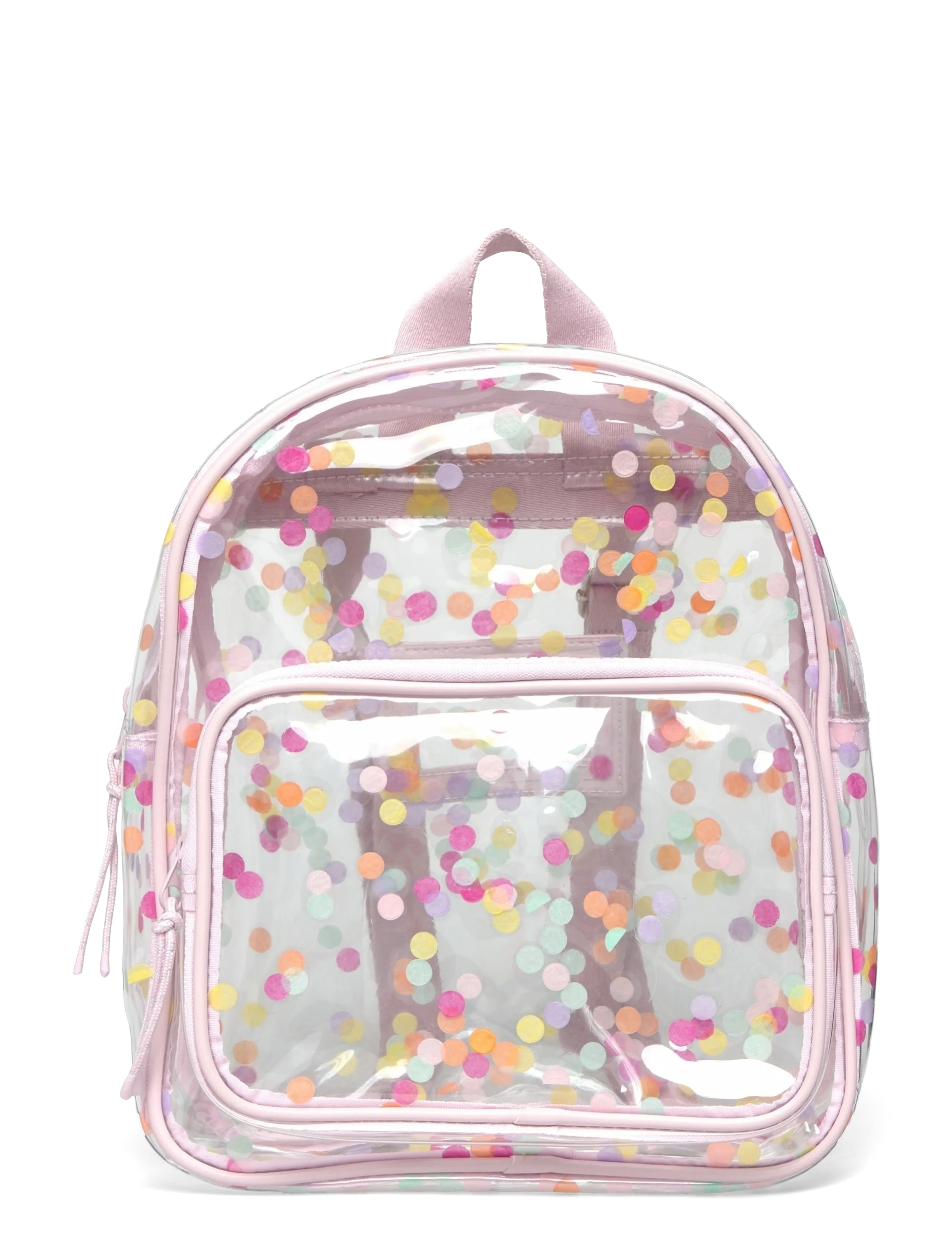 Transparent confetti backpack - LT-PASTEL PINK