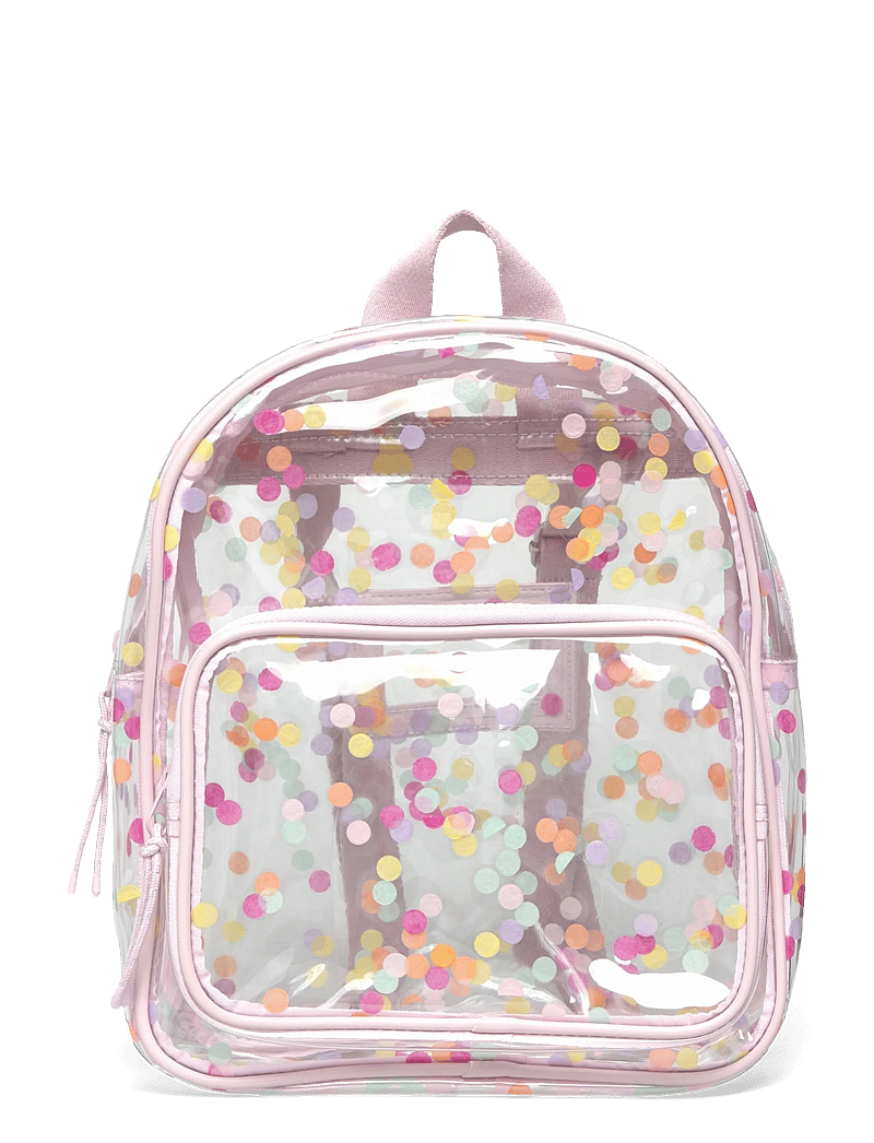 Mango - Transparent confetti backpack - lt-pastel pink - 0