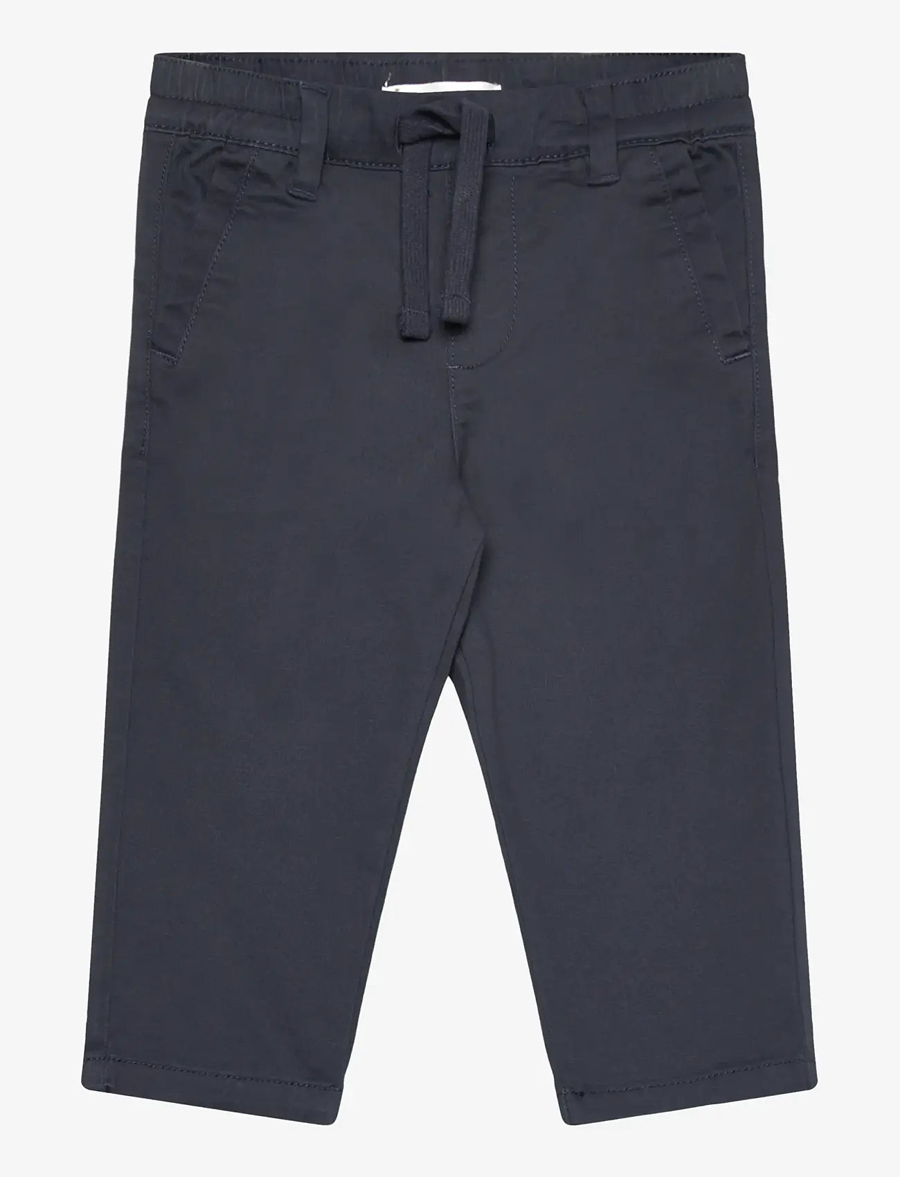 Mango - Drawstring cotton trousers - efterårstøj - navy - 0