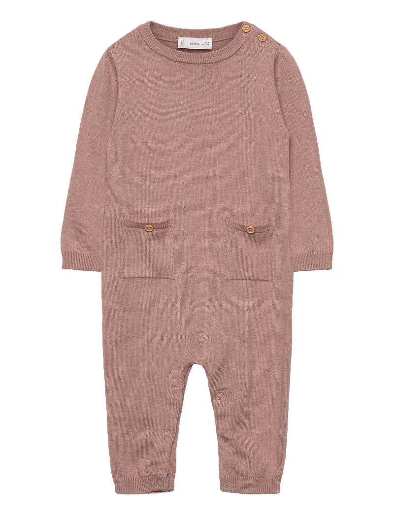 Mango - Long chest-pocket jumpsuit - buksedragter - lt-pastel pink - 0