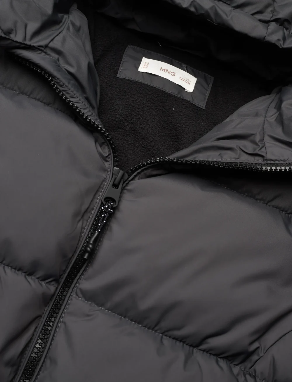 Mango - Hood puffer coat - vinterjackor - charcoal - 2