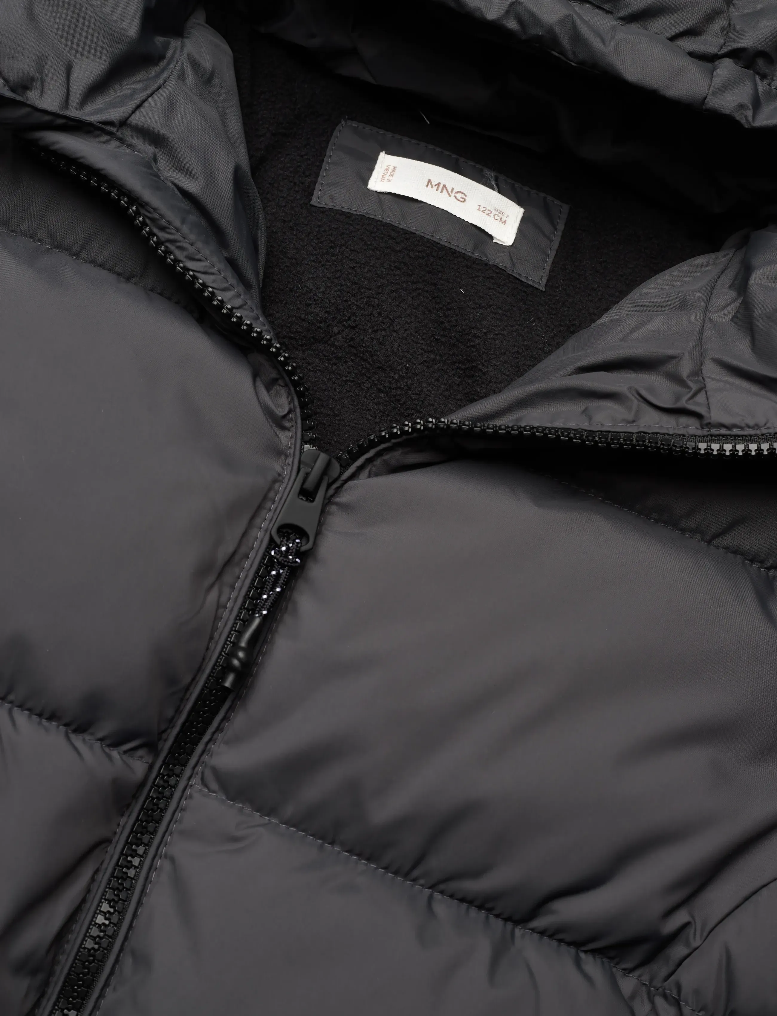 Mango - Hood puffer coat - vinterjackor - charcoal - 4