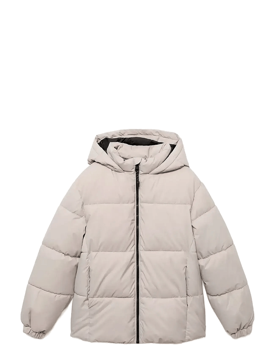 Mango - Hood puffer coat - vinterjackor - lt pastel brown - 1