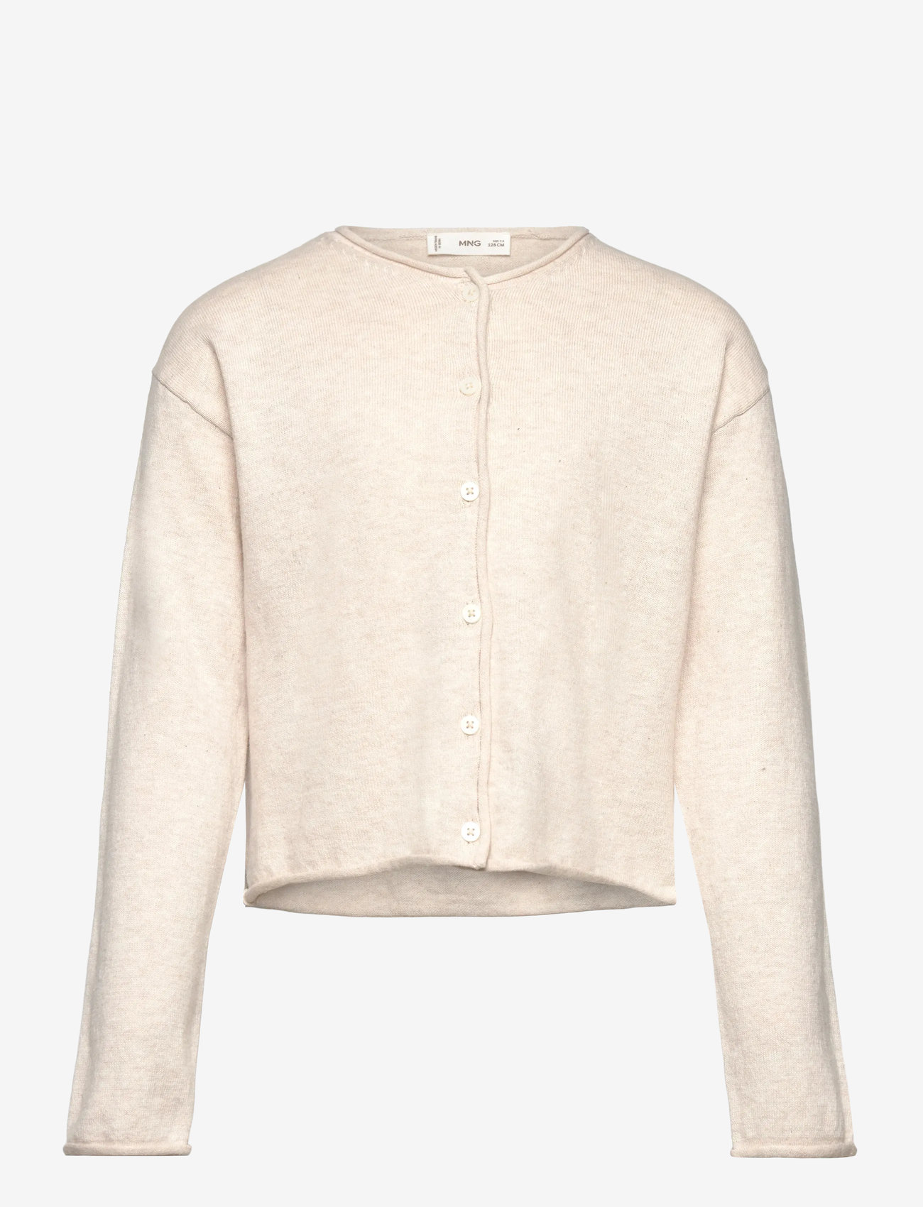 Mango - Long sleeves knit cardigan - efterårstøj - light beige - 0