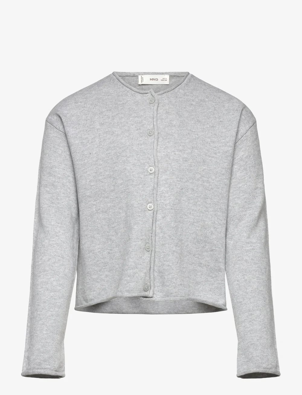 Mango - Long sleeves knit cardigan - cardigans - lt pastel grey - 0