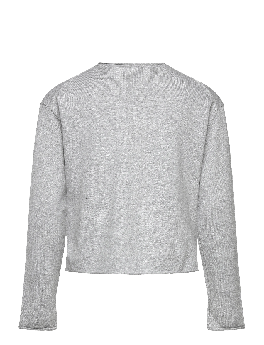 Mango - Long sleeves knit cardigan - koftor - lt pastel grey - 1