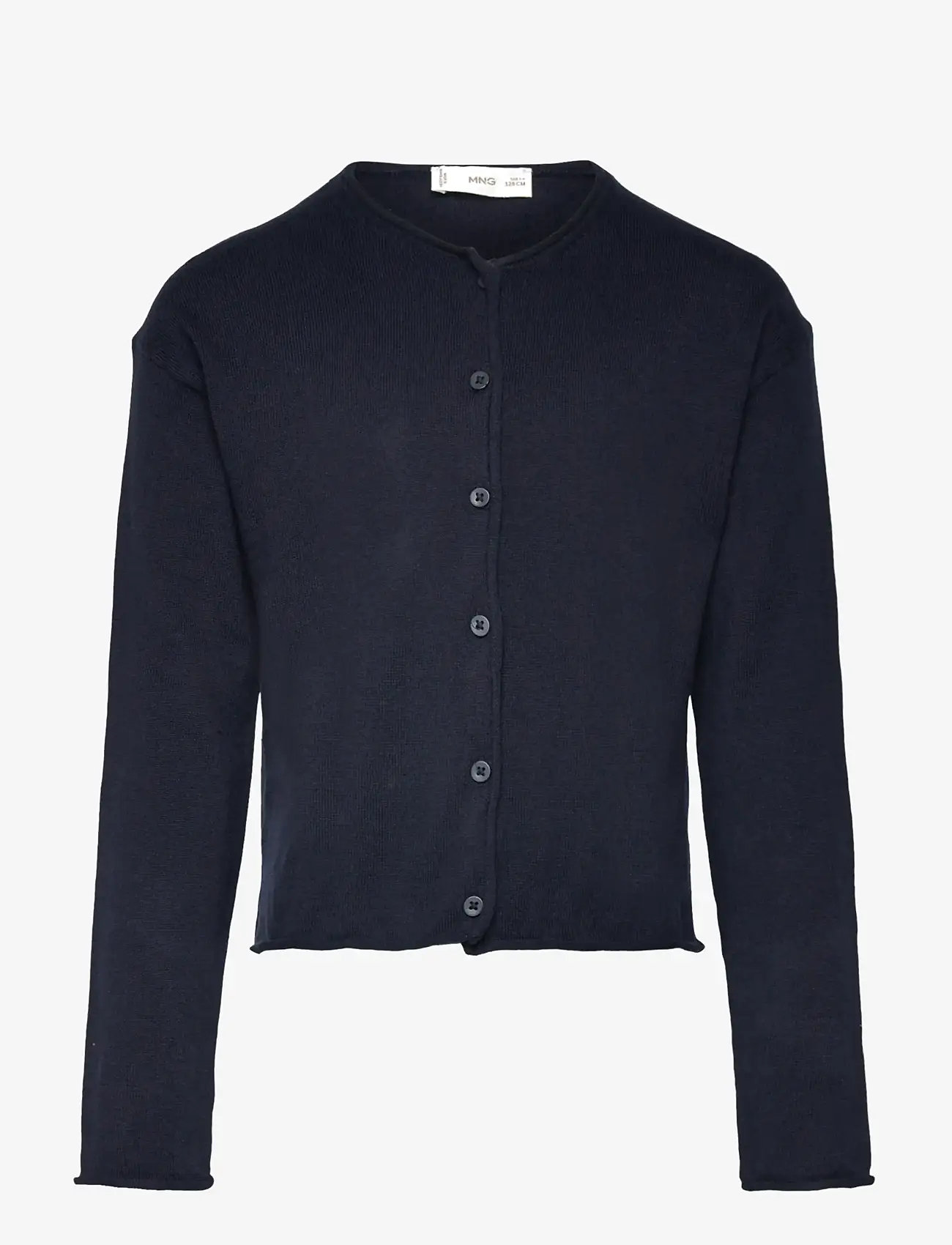 Mango - Long sleeves knit cardigan - koftor - navy - 1