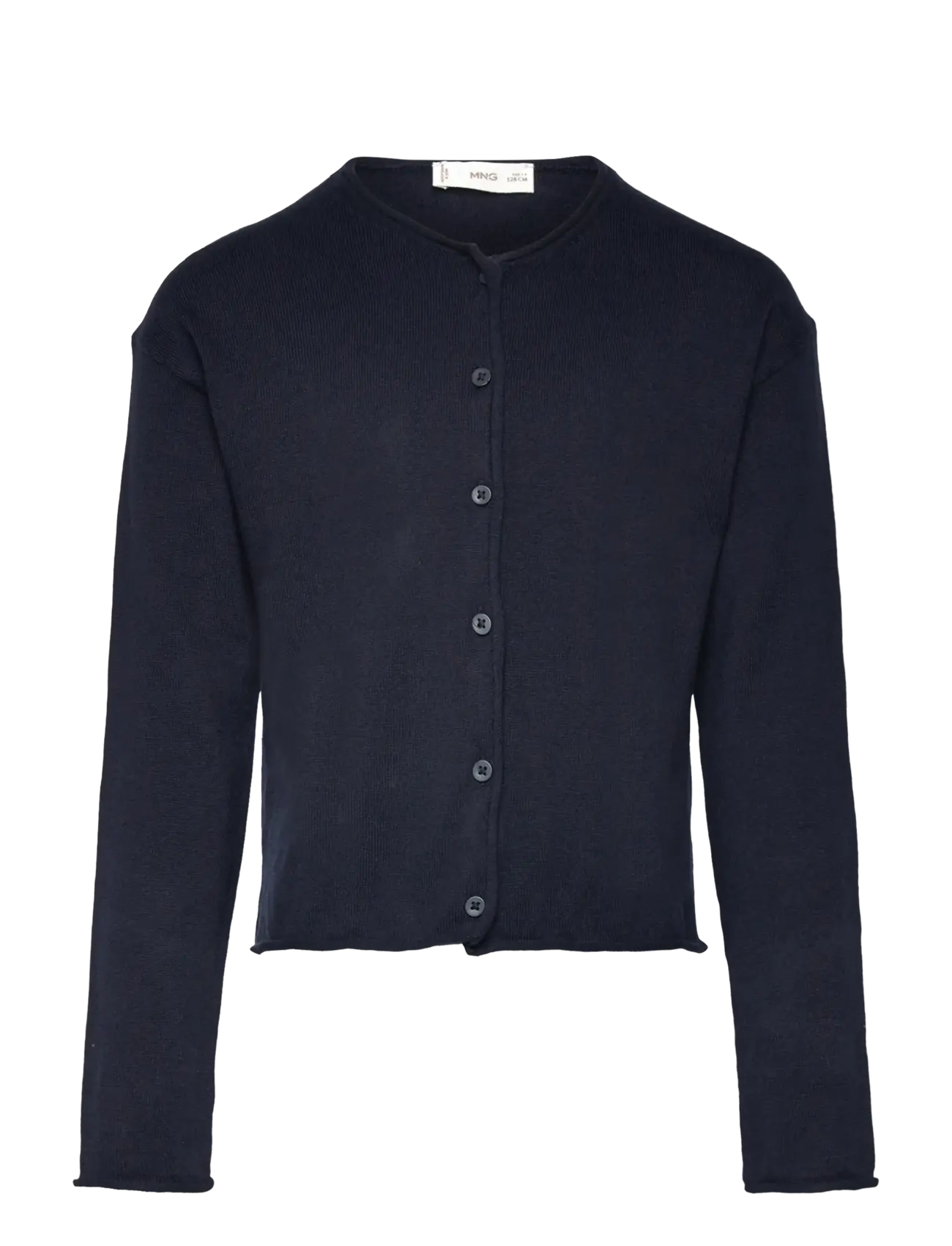 Mango Long sleeves knit cardigan - Knitwear - NAVY / black
