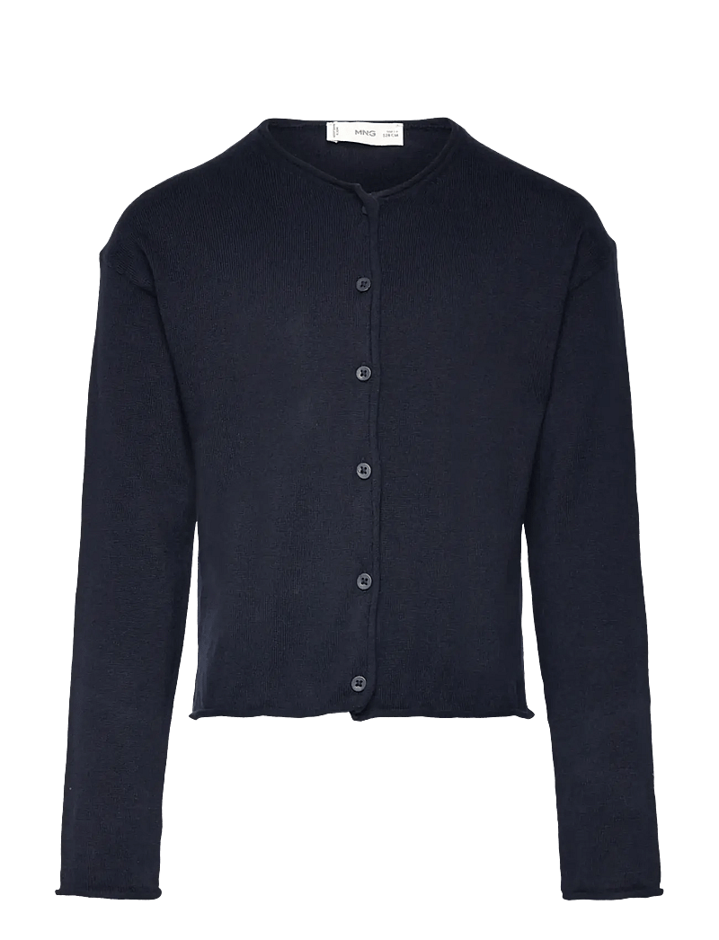 Mango - Long sleeves knit cardigan - koftor - navy - 1