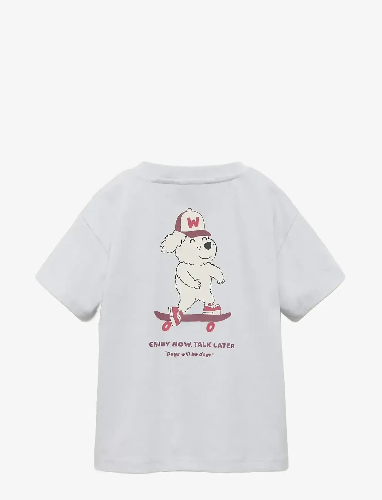 Mango - Dog printed T-shirt - short-sleeved t-shirts - lt-pastel blue - 2