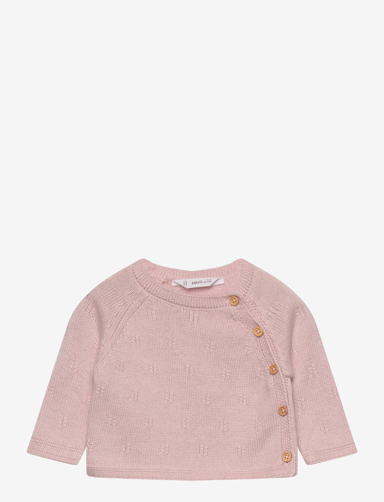 Mango - Buttons detail knit sweater - autumn clothing - lt-pastel pink - 0