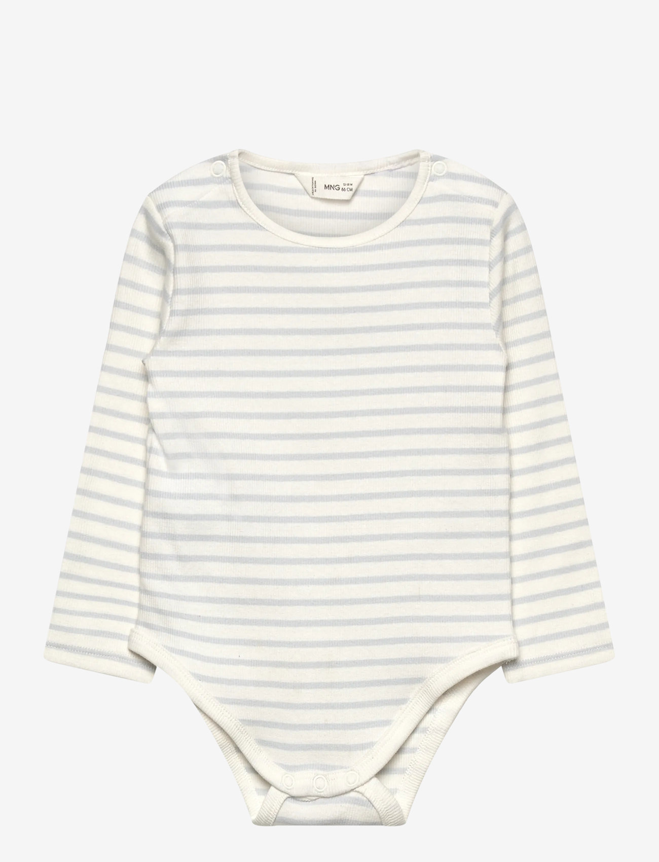 Mango - Cotton striped baby bodysuit - madalaimad hinnad - lt-pastel blue - 0