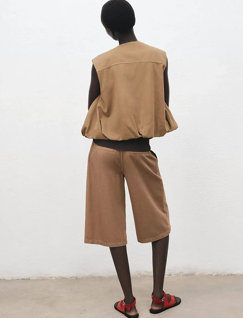 Mango - Denim jorts with belt - bermudashorts - brown - 2