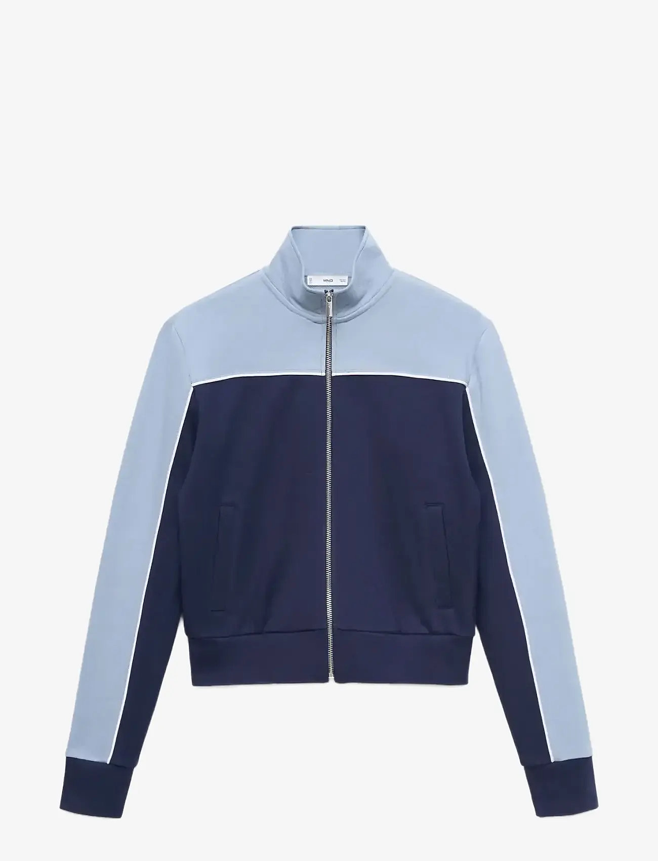 Mango - Two-tone fitted jacket - damen - medium blue - 0