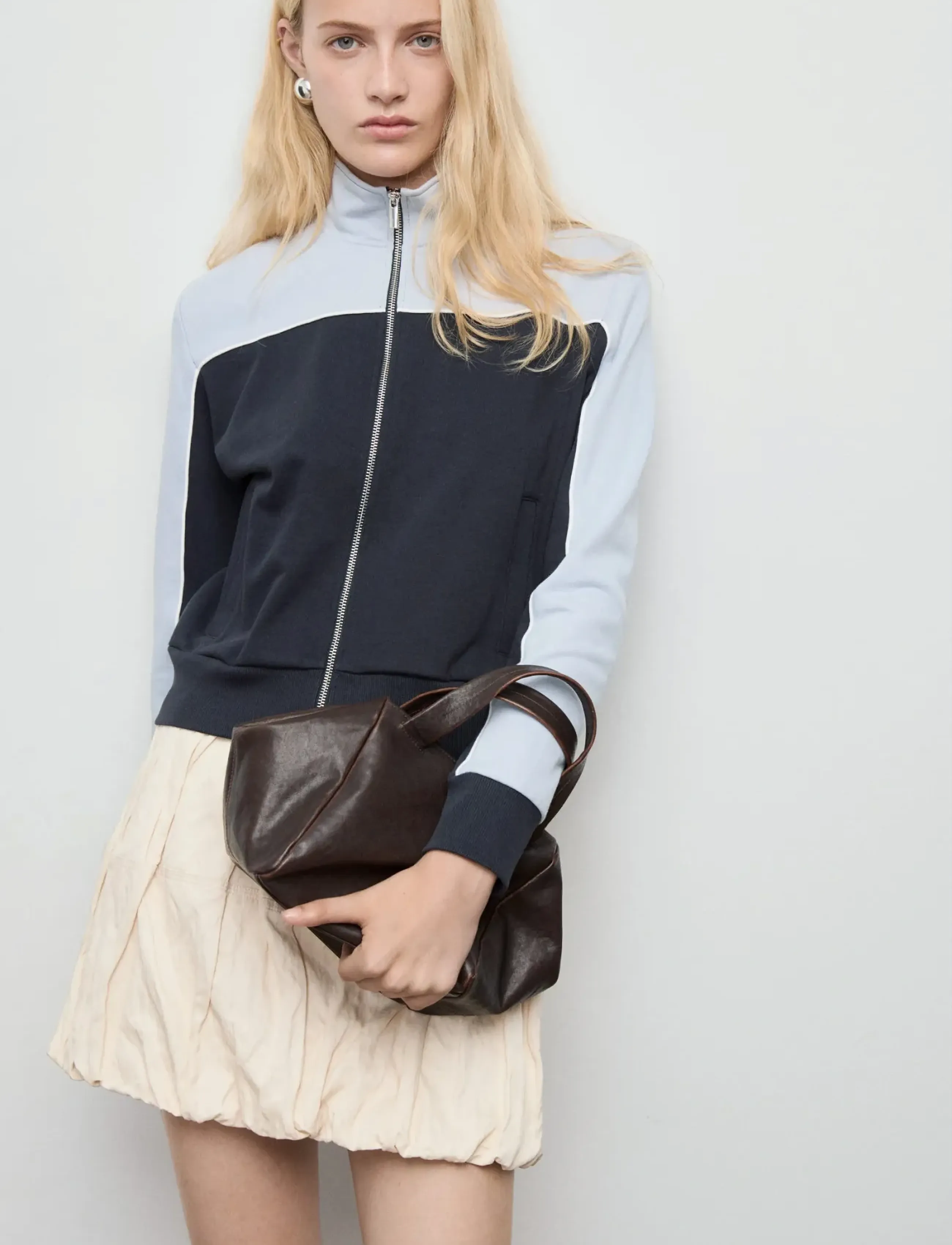 Mango Two-tone fitted jacket - Mango - MEDIUM BLUE / blue